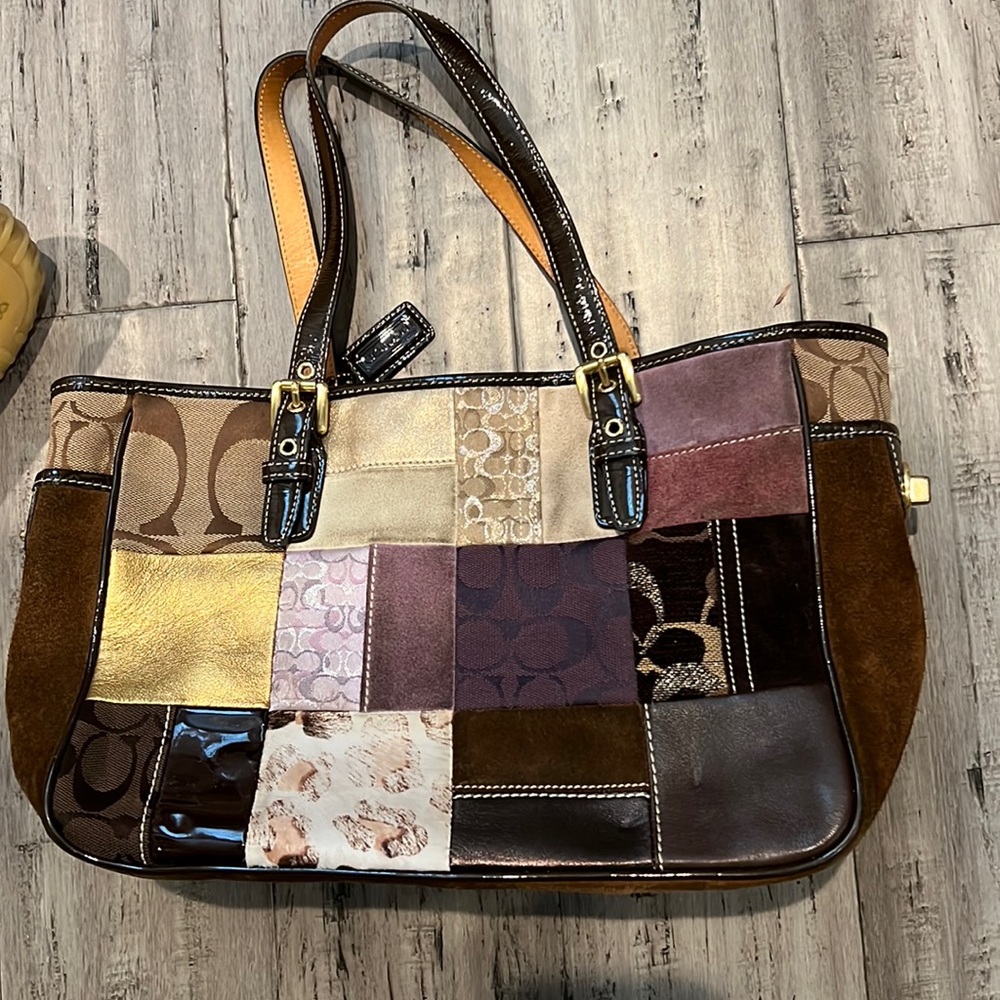 Coach vintage limited edition patchwork shoulder bag